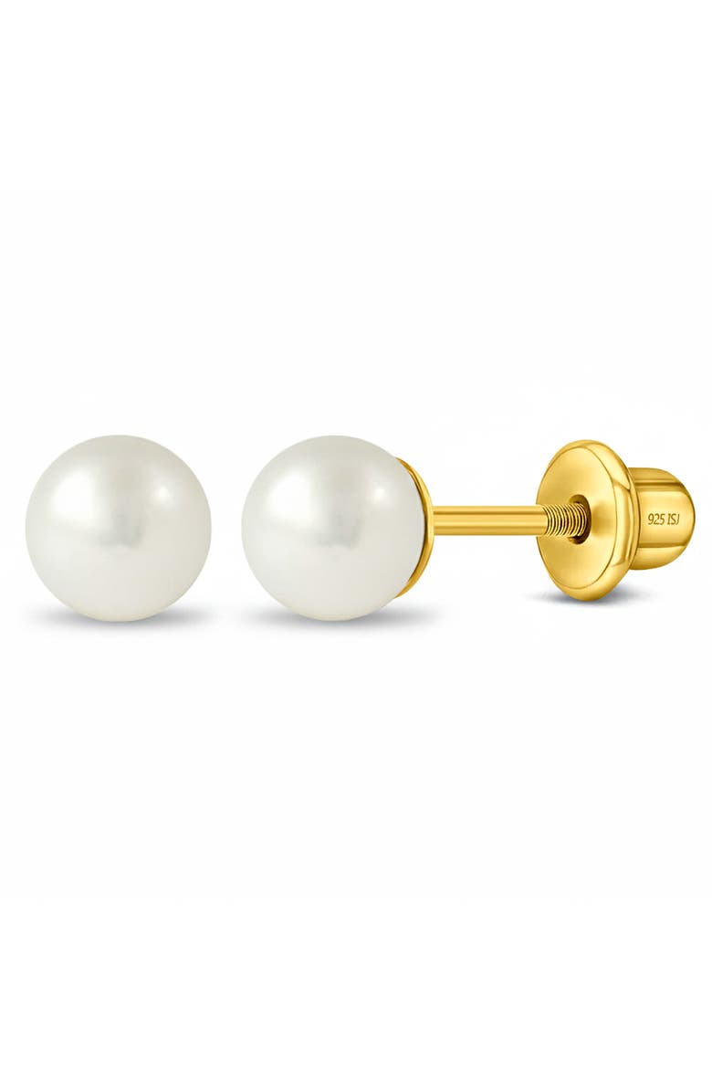 In Season Jewelry Freshwater Cultured Pearl Girl Earrings, Main, color, White