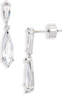 Nordstrom Elongated Pear Cubic Zirconia Drop Earrings