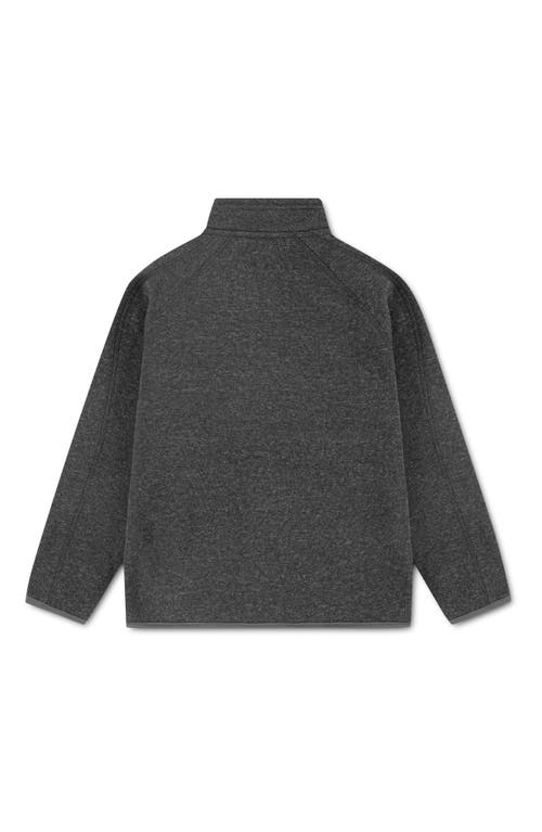 Hurley Kids' Heathered Full Zip Fleece Jacket In Black