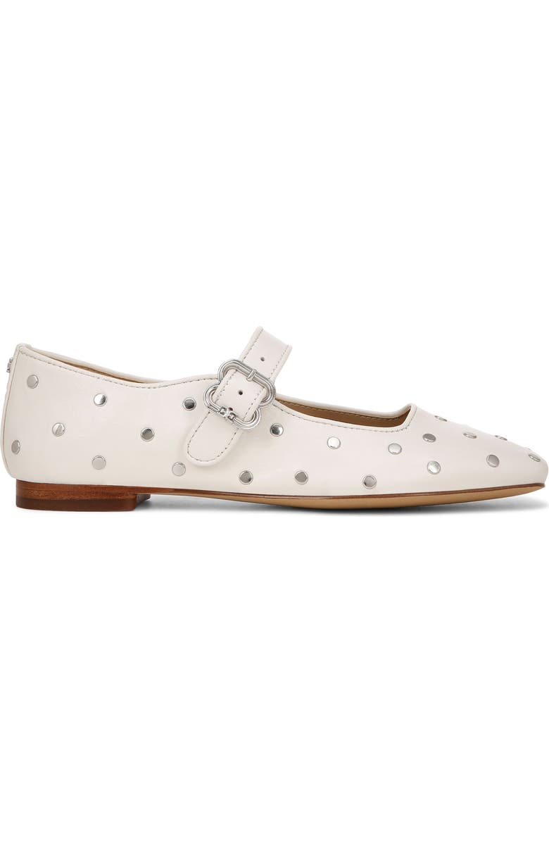 Sam Edelman Michaela Stud Mary Jane Flat, Alternate, color, White