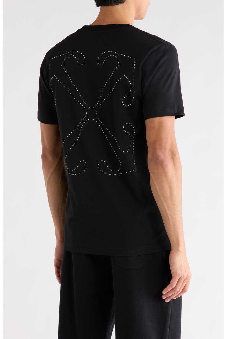 Stitch Arrow Slim Fit T-Shirt, Alternate, color, BLACK-WHITE