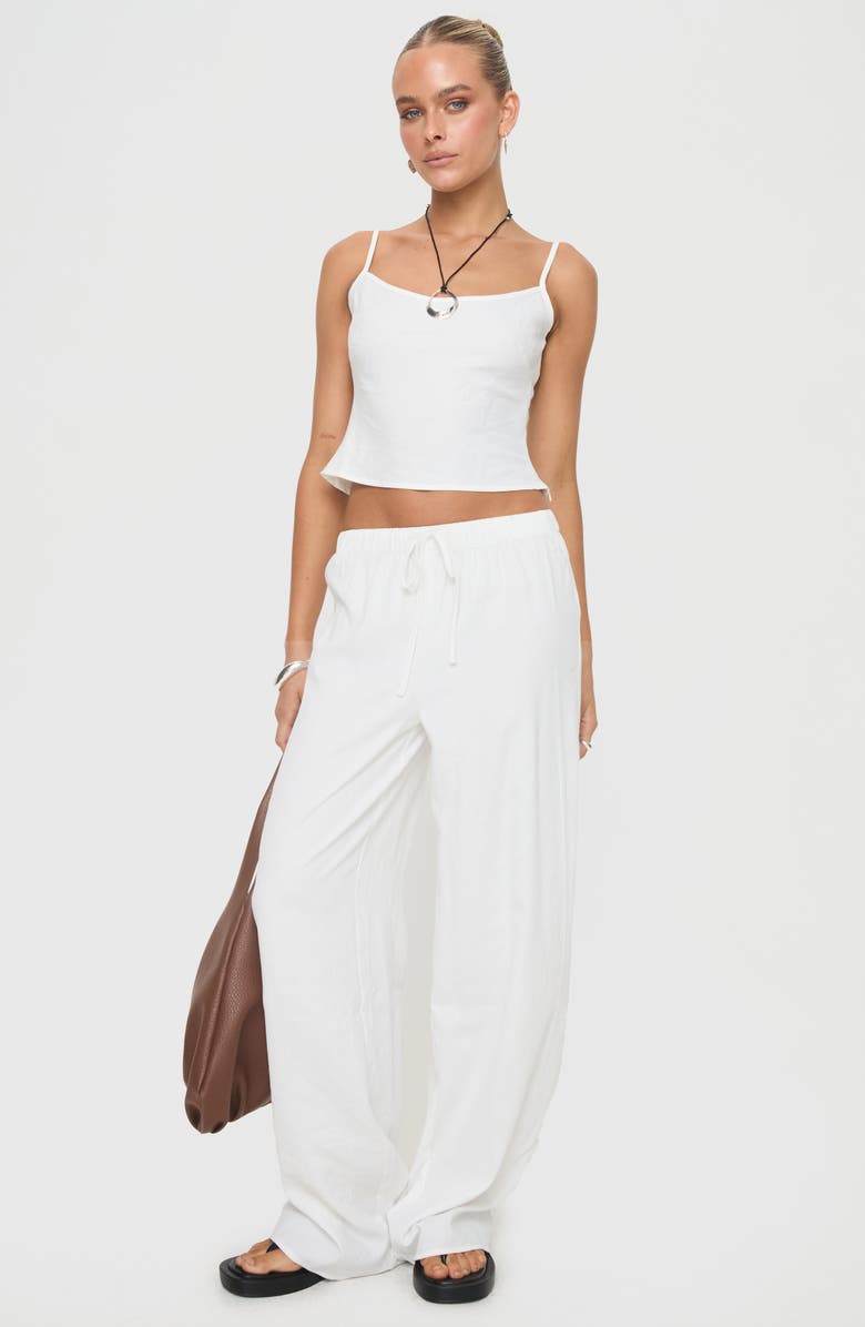 Princess Polly Paigey Camisole & Wide Leg Pants Set, Alternate, color, White