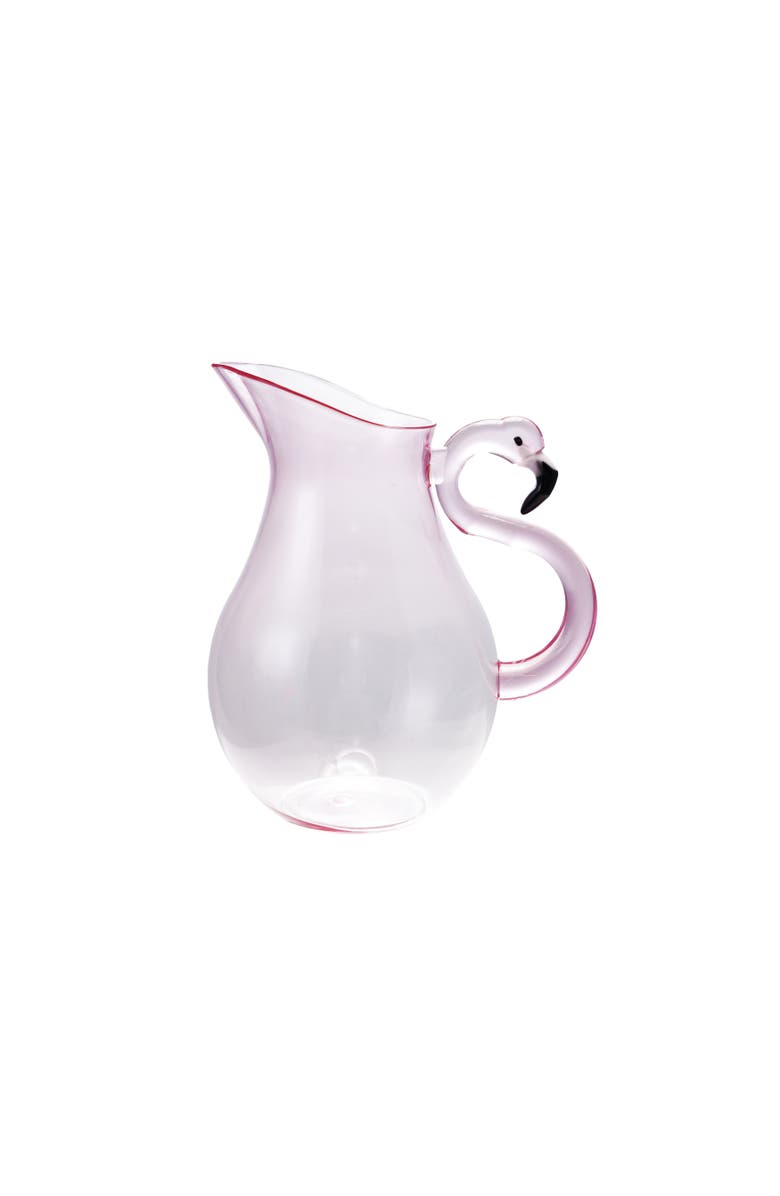 Storied Home Pitcher with Flamingo Handle, Main, color, Pink