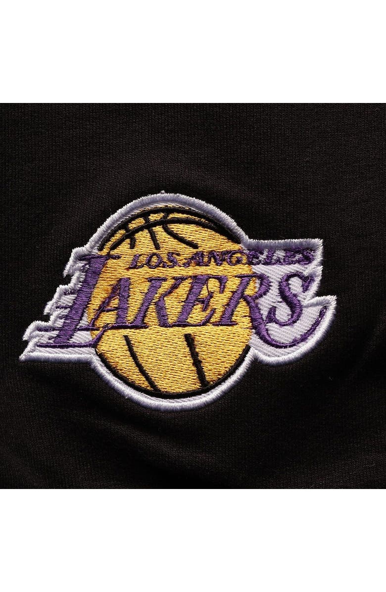 PROFILE Men's Black/Gold Los Angeles Lakers Big & Tall Contrast Stitch Knit Shorts, Alternate, color,