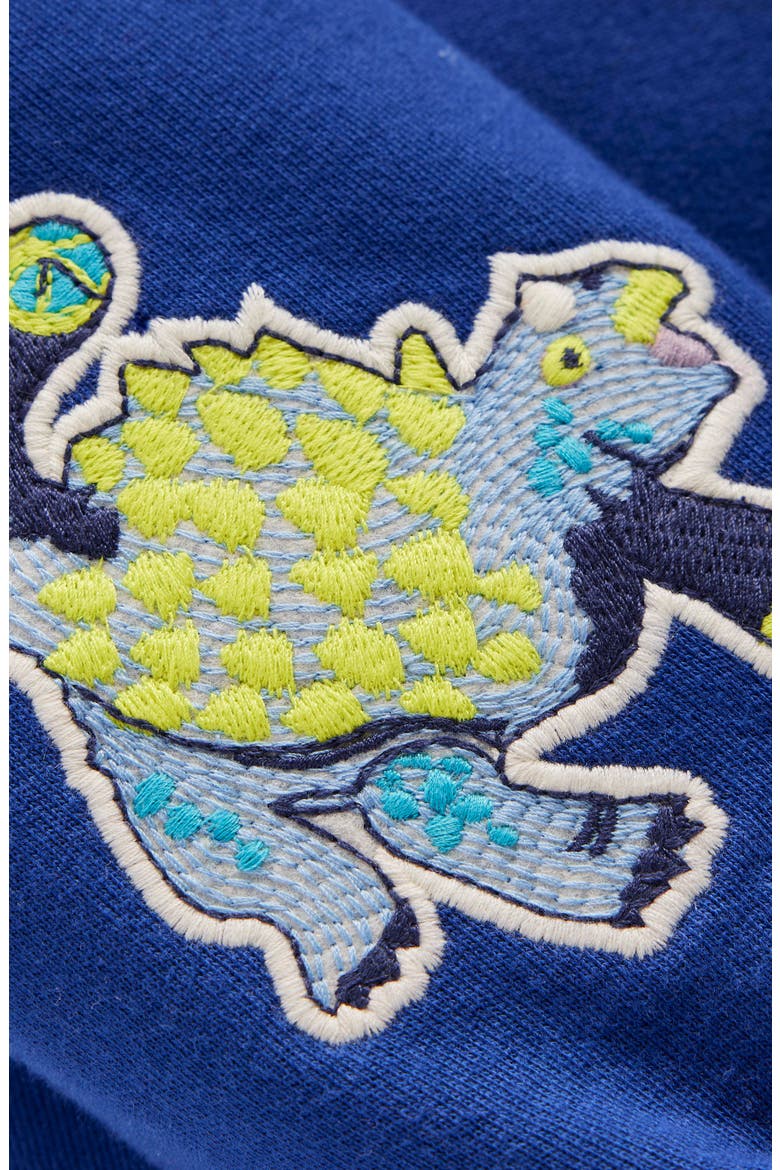 Kids' Dino Appliqué Cotton Graphic Sweathirt, Alternate, color, MAZARINE BLUE DINOS