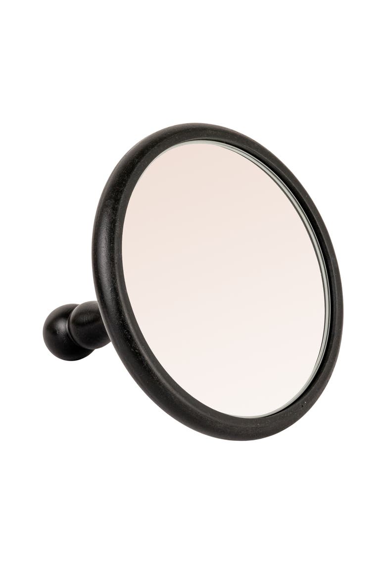 Wood Table Mirror with Stand, Black, Main, color, Black
