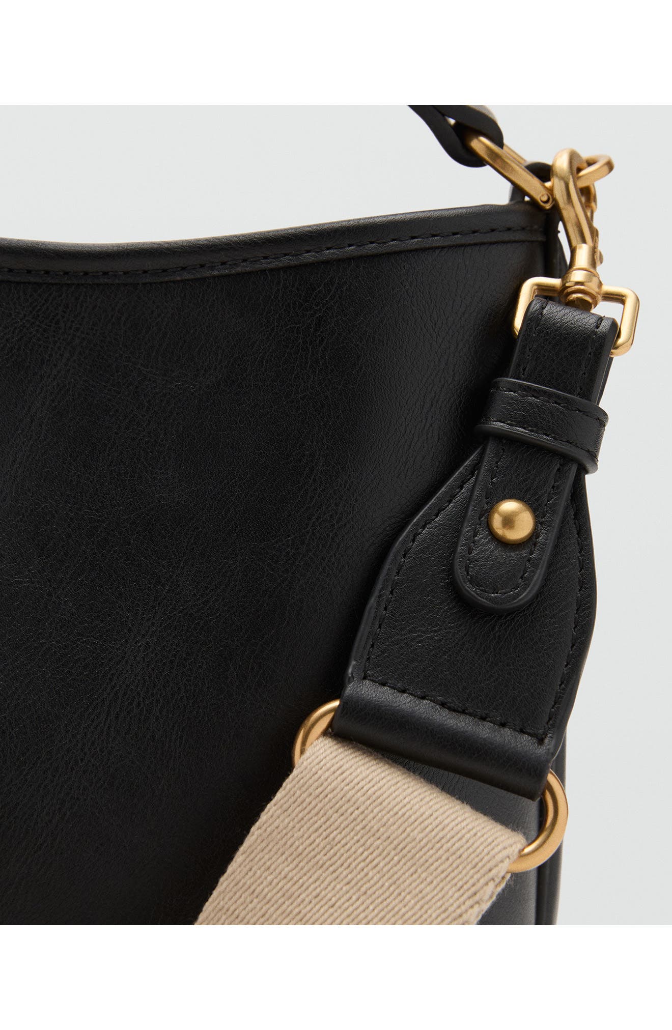 MANGO Small Bucket Bag, Alternate, color, Black