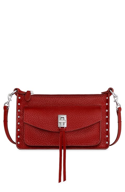 Mini Darren Top Zip Leather Crossbody Bag