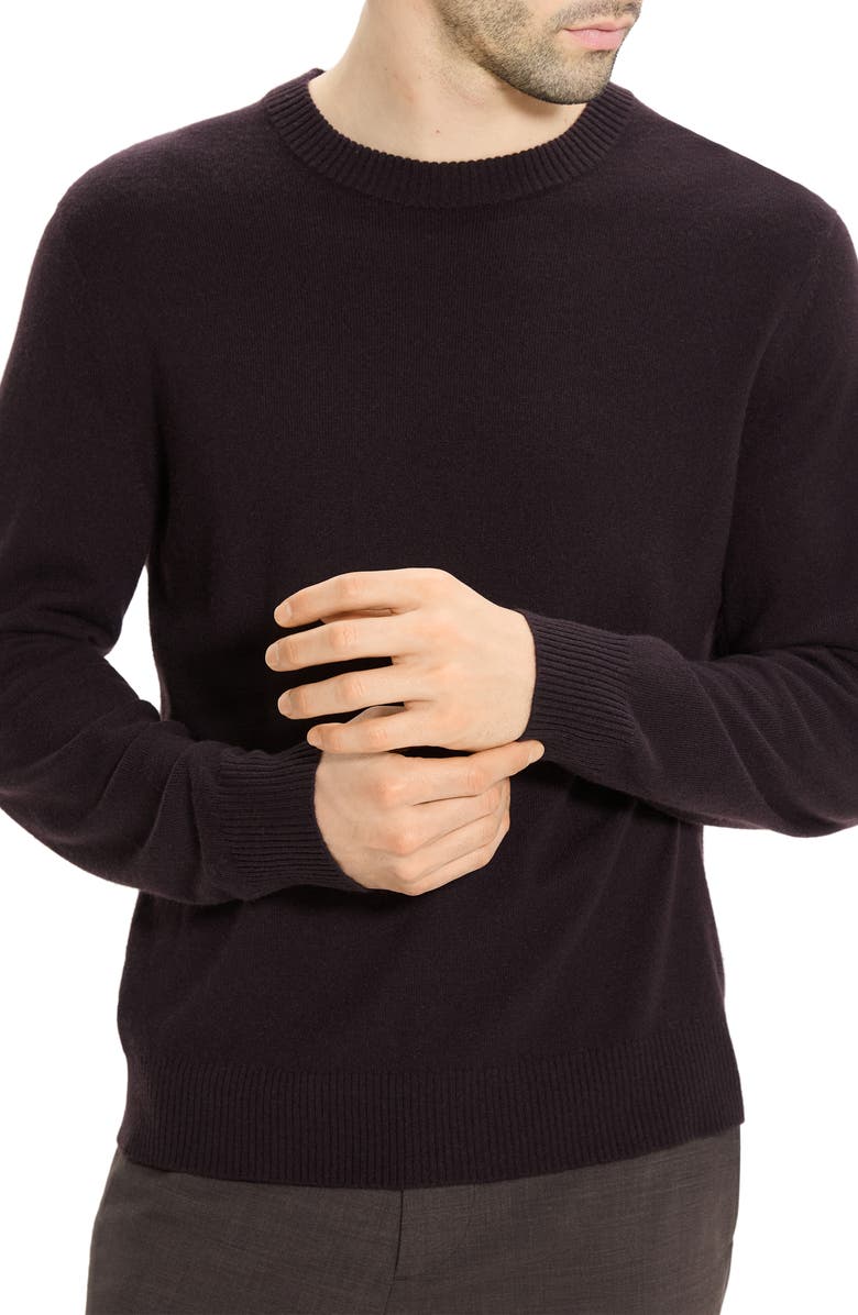 Theory Hilles Cashmere Sweater, Alternate, color, Deep Eggplant