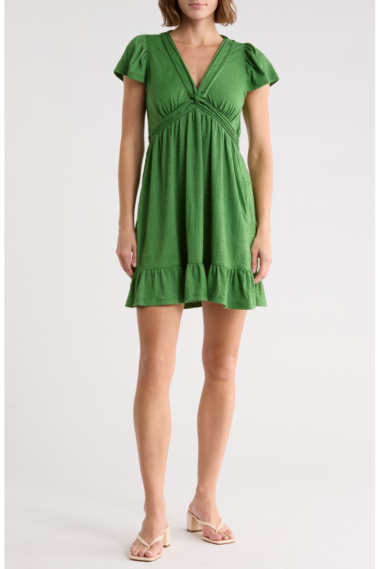 V-neck Jersey Dress, Main, color, GREEN