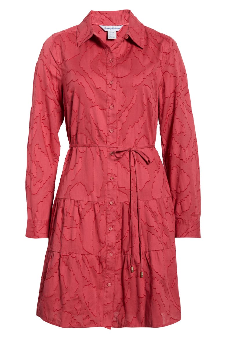 Isla Dream Long Sleeve Shirtdress, Alternate, color, WILD GERANIUM