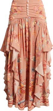 FARM Rio Boho Enhance Ruffled Maxi Skirt
