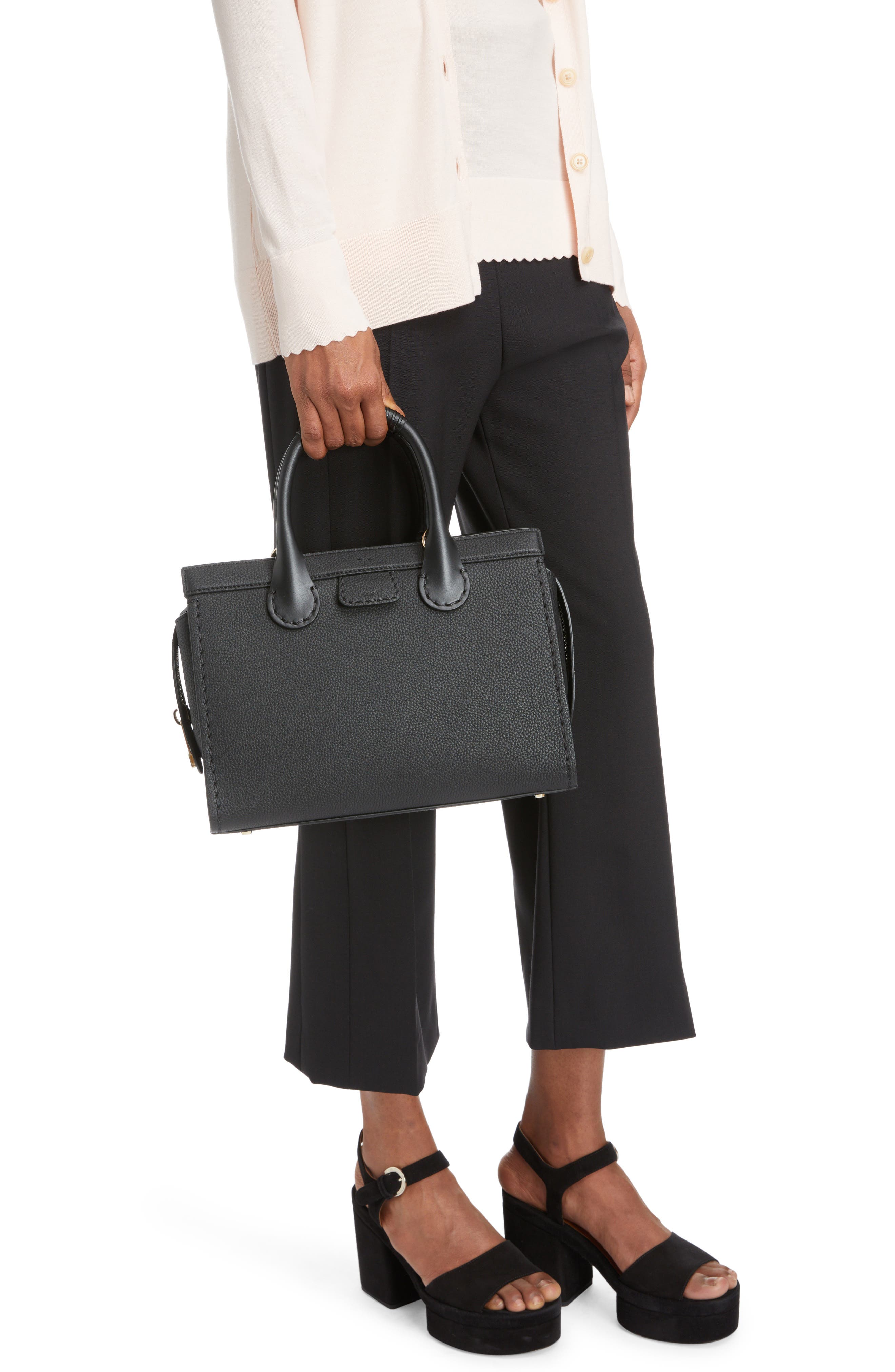 Chloé Medium Edith Leather Tote, Alternate, color, 