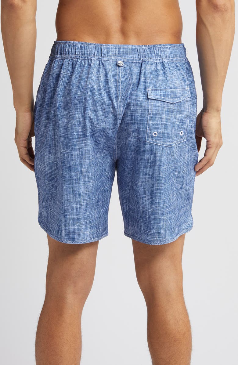 johnnie-O Ariba Crosshatch Print Swim Trunks, Alternate, color, 