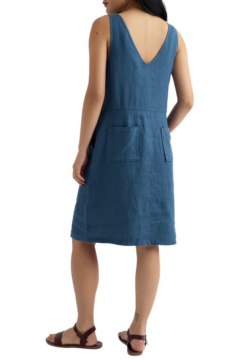 Salt Weave Linen Pinafore Dress, Alternate, color, DUSK