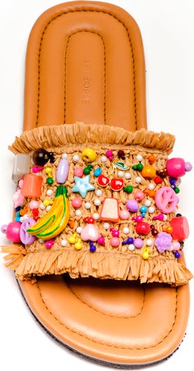 Shipwrecked Beaded Slide Sandal
