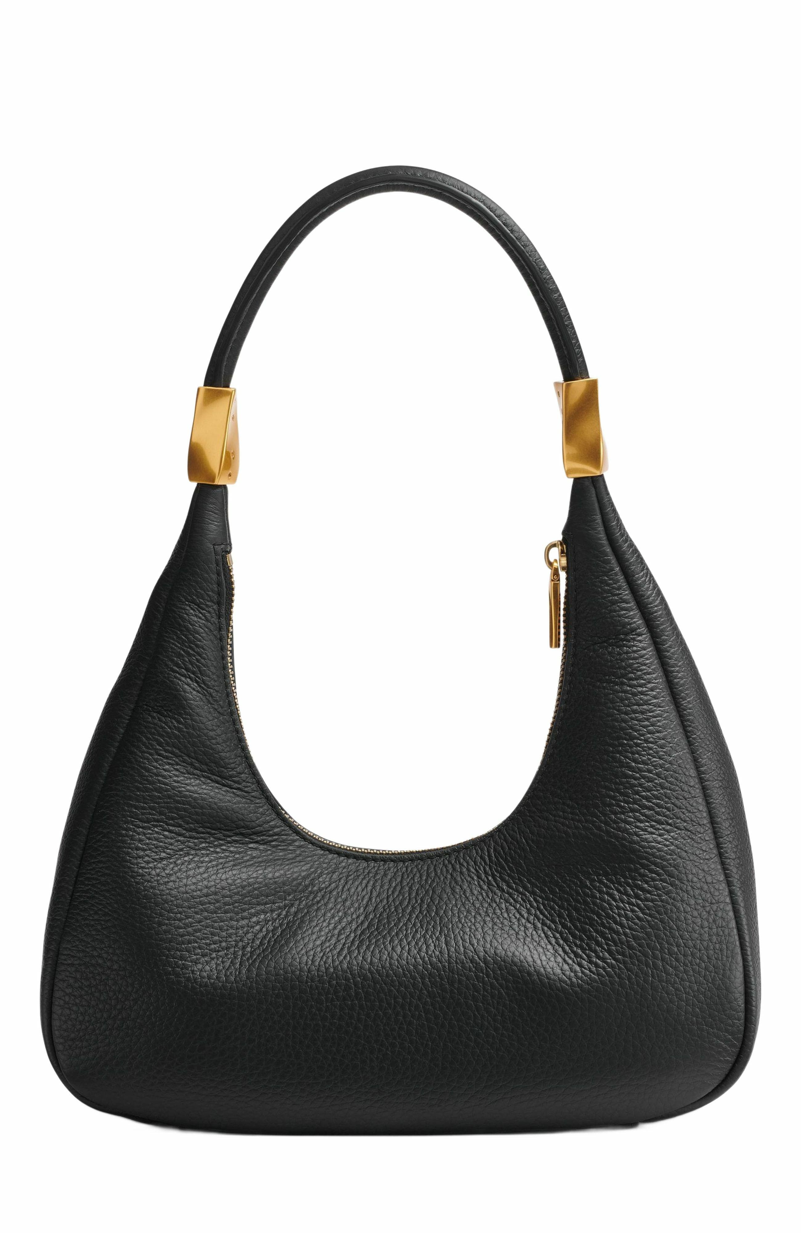 Donna Karan New York Quogue Shoulder Bag, Alternate, color, Black/Gold