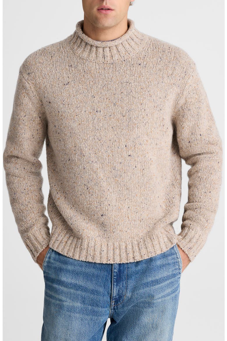 Roll Neck Donegal Wool Blend Sweater, Main, color, OATMEAL