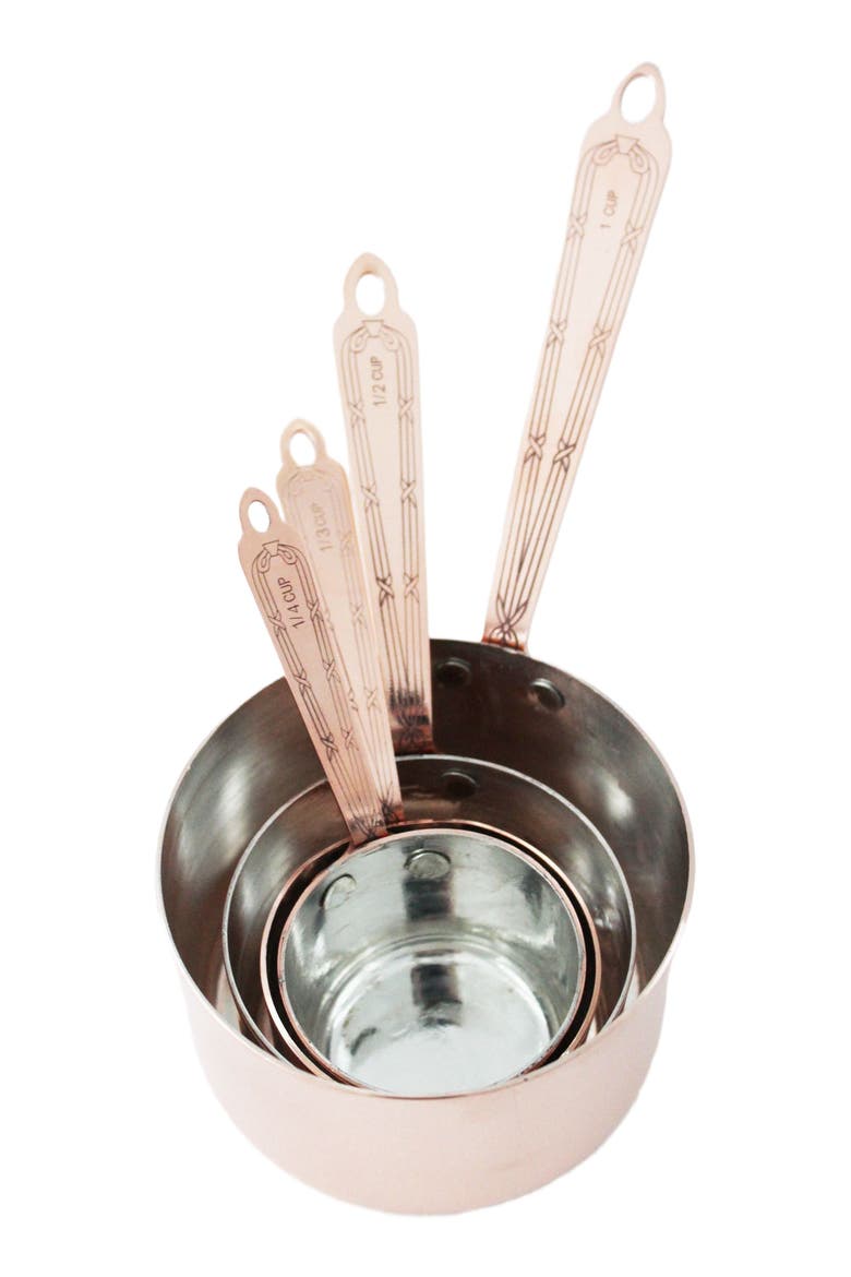 Vintage Inspired Copper Measuring Cups, Alternate, color, Copper