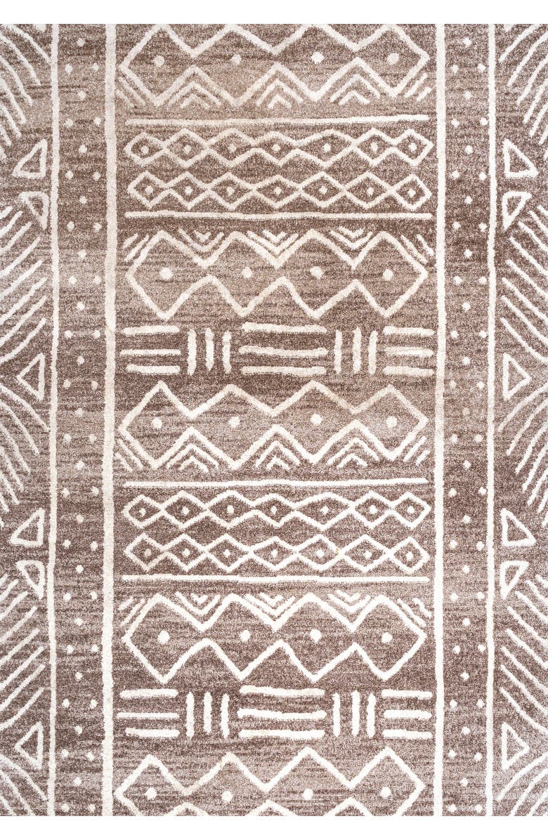 JONATHAN Y Amanar Geometric Area Rug, Main, color, Brown/Ivory