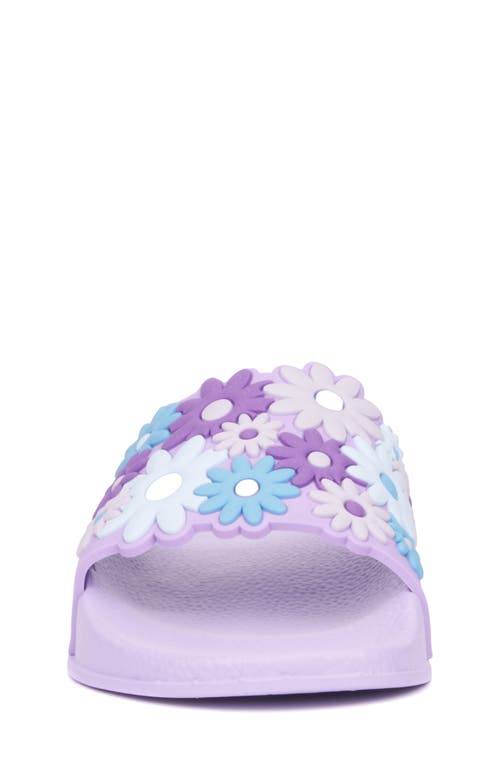 Olivia Miller Kids' Daisy Slide Sandal In Purple