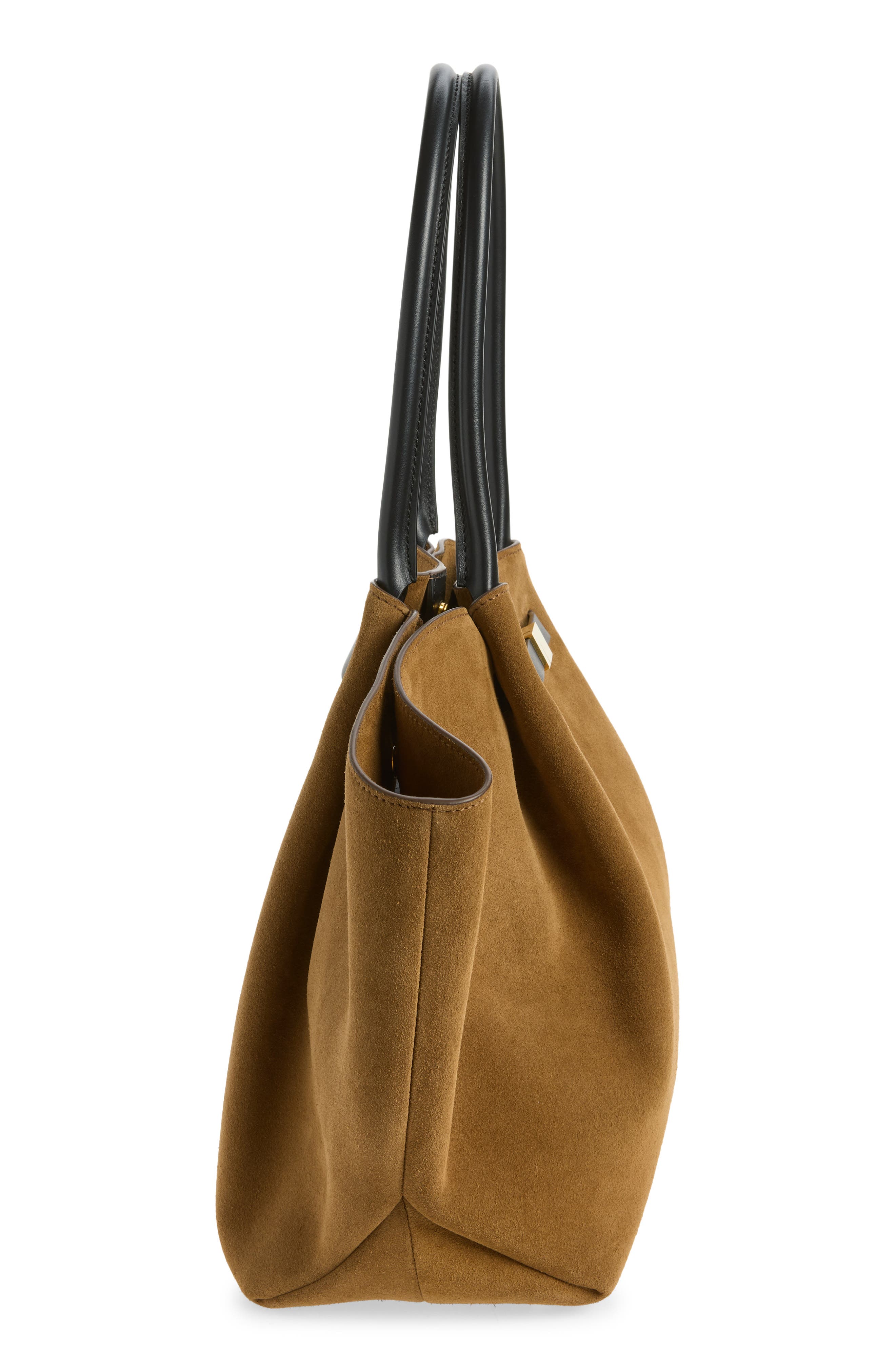 The New York East/West Raffia Tote, Alternate, color, TOBACCO/ BLACK