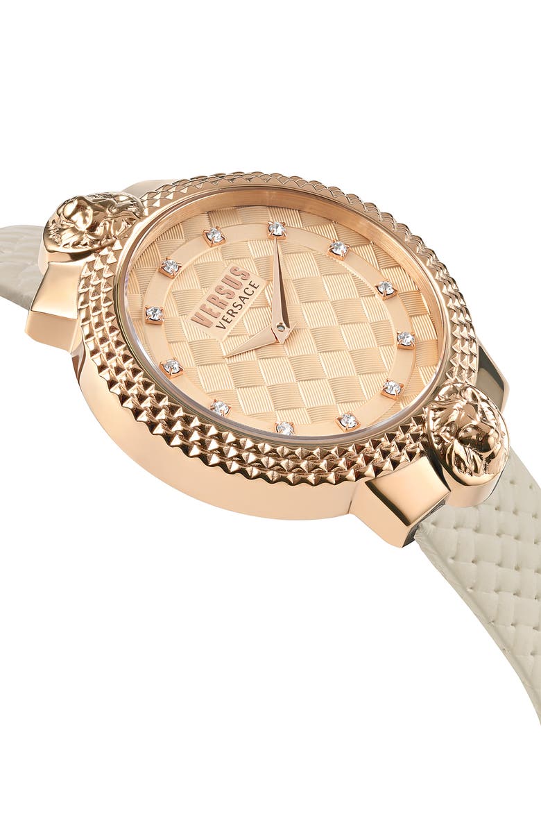 VERSUS Versace Leather Strap Watch, 38mm, Alternate, color, 