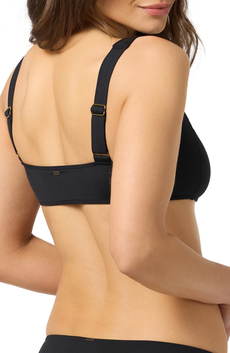 O'Neill Saltwater Solids Westwater Bikini Top, Alternate, color, Black