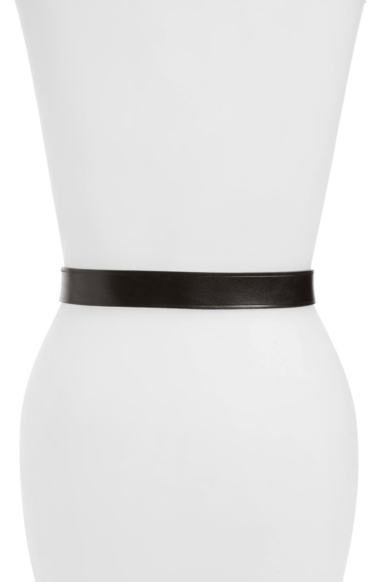 Saint Laurent Fetiche Leather Belt, Alternate, color,