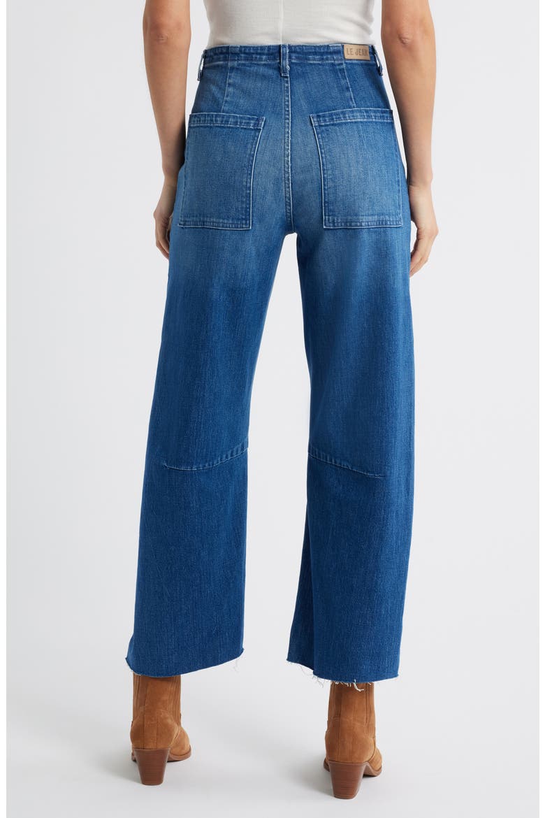 Utility Raw Hem Crop Barrel Jeans, Alternate, color, LONDON CAL