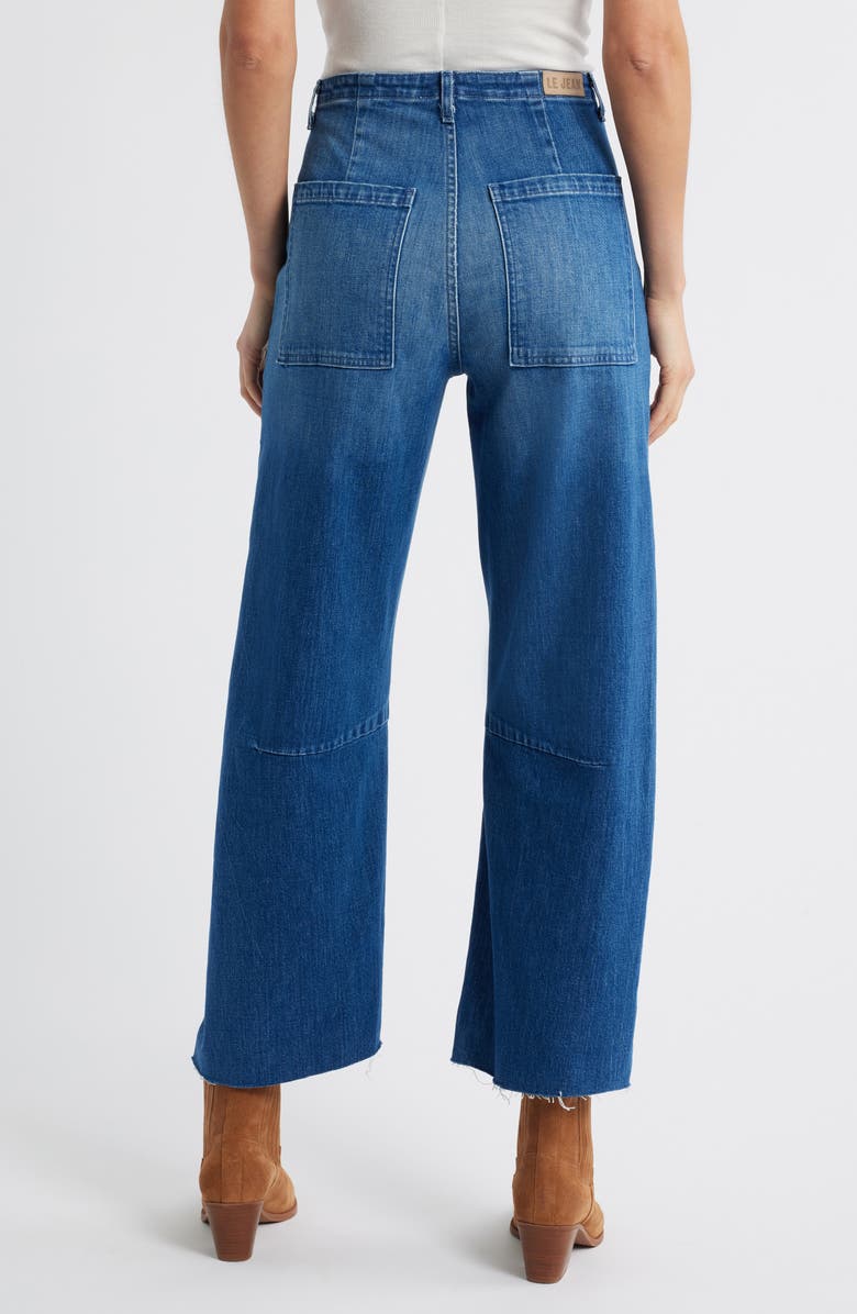 LE JEAN Utility Raw Hem Crop Barrel Jeans, Alternate, color, London Calling