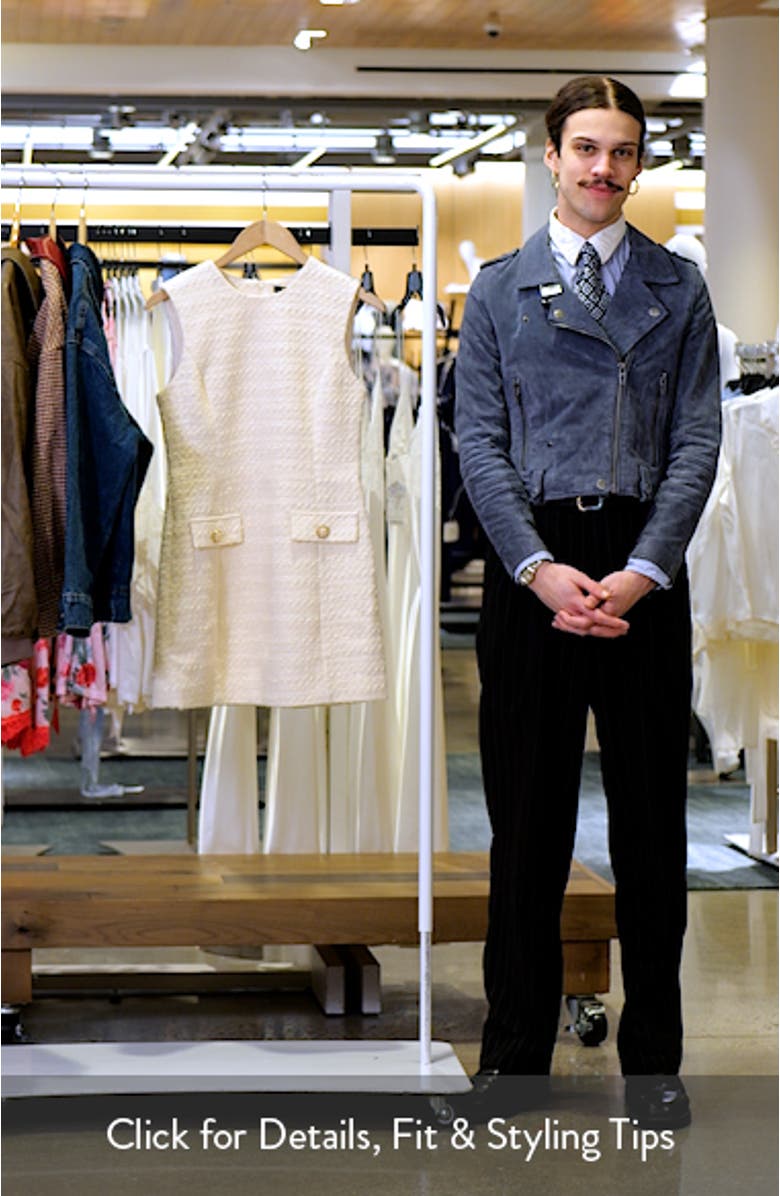 Structured Sleeveless Tweed Minidress, sales video thumbnail