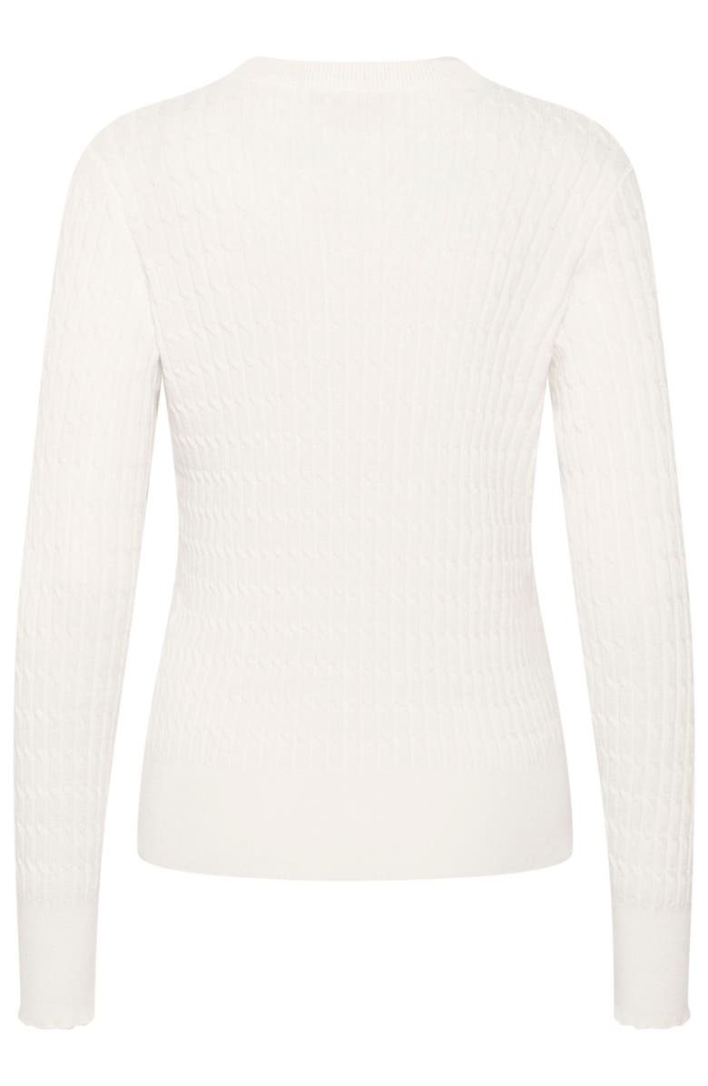 Kaffe KAsilla Cable Knit Regular Fit Pullover, Alternate, color, Chalk