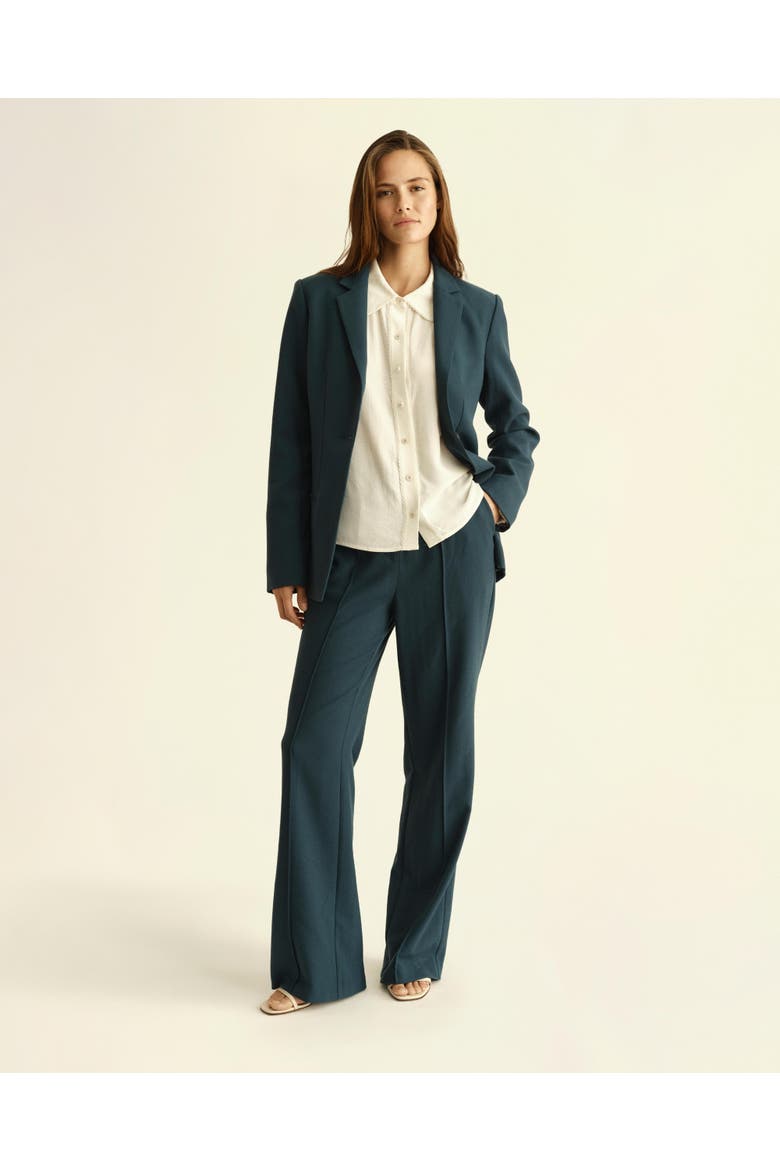 Wesley Crepe Pant, Alternate, color, Deep Teal