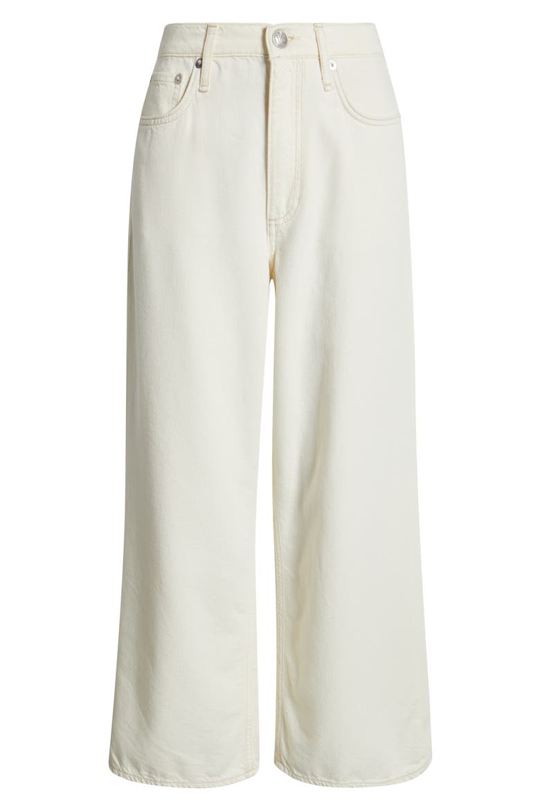 Featherweight Andi High Waist Ankle Wide Leg Jeans, Alternate, color, ECRU