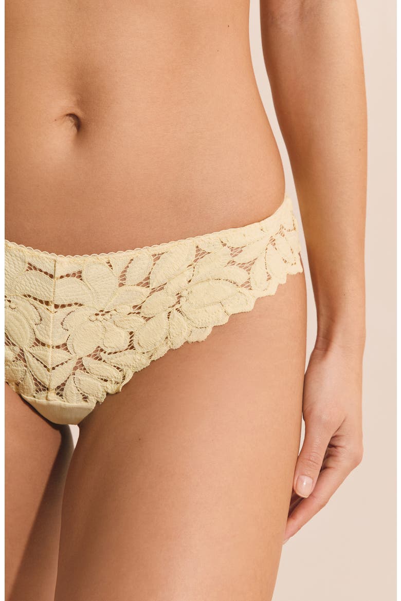 Celeste Lace Tanga Thong, Alternate, color, VANILLA