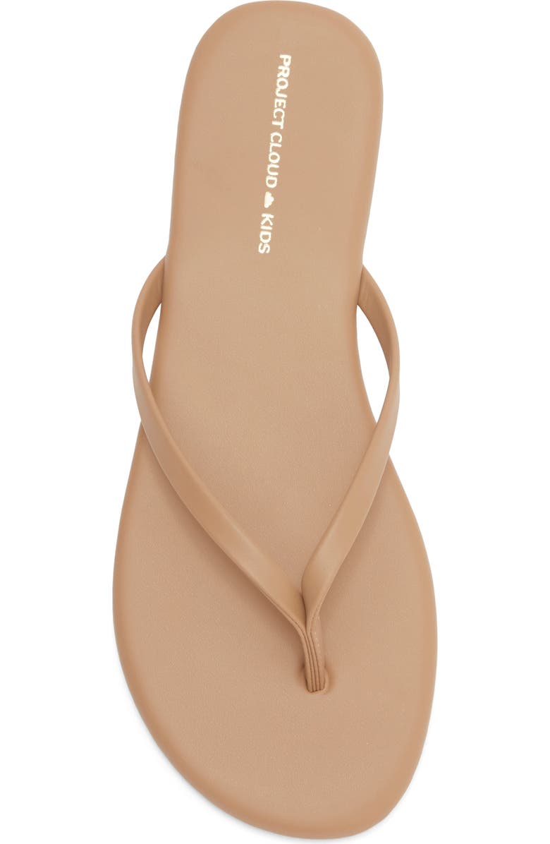 Project Cloud Kids' Little Fountain Flip Flop, Alternate, color, Taupe