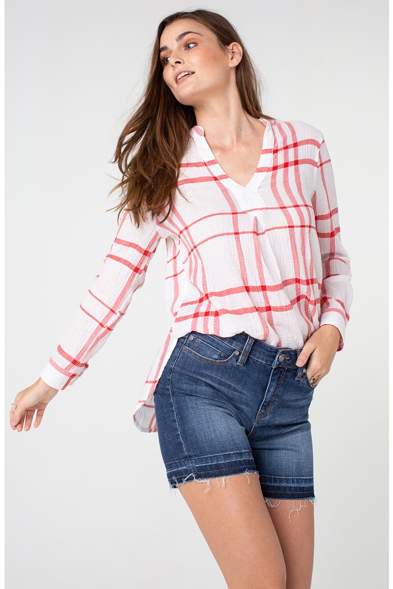 Plaid Shirt, Alternate, color, RED/ WHITE PLAID