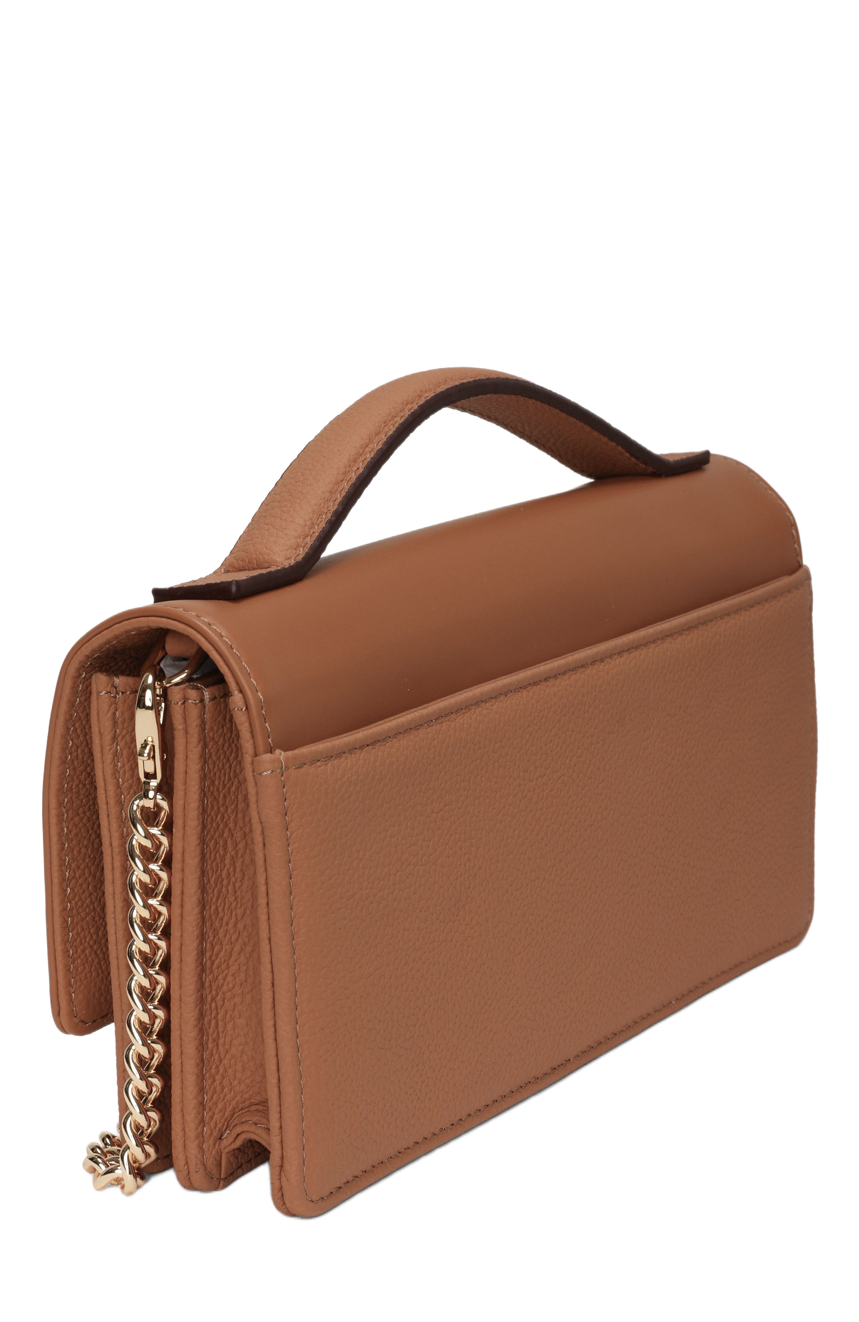 Top Handle Purse with Crossbody Chain, Alternate, color, TAN