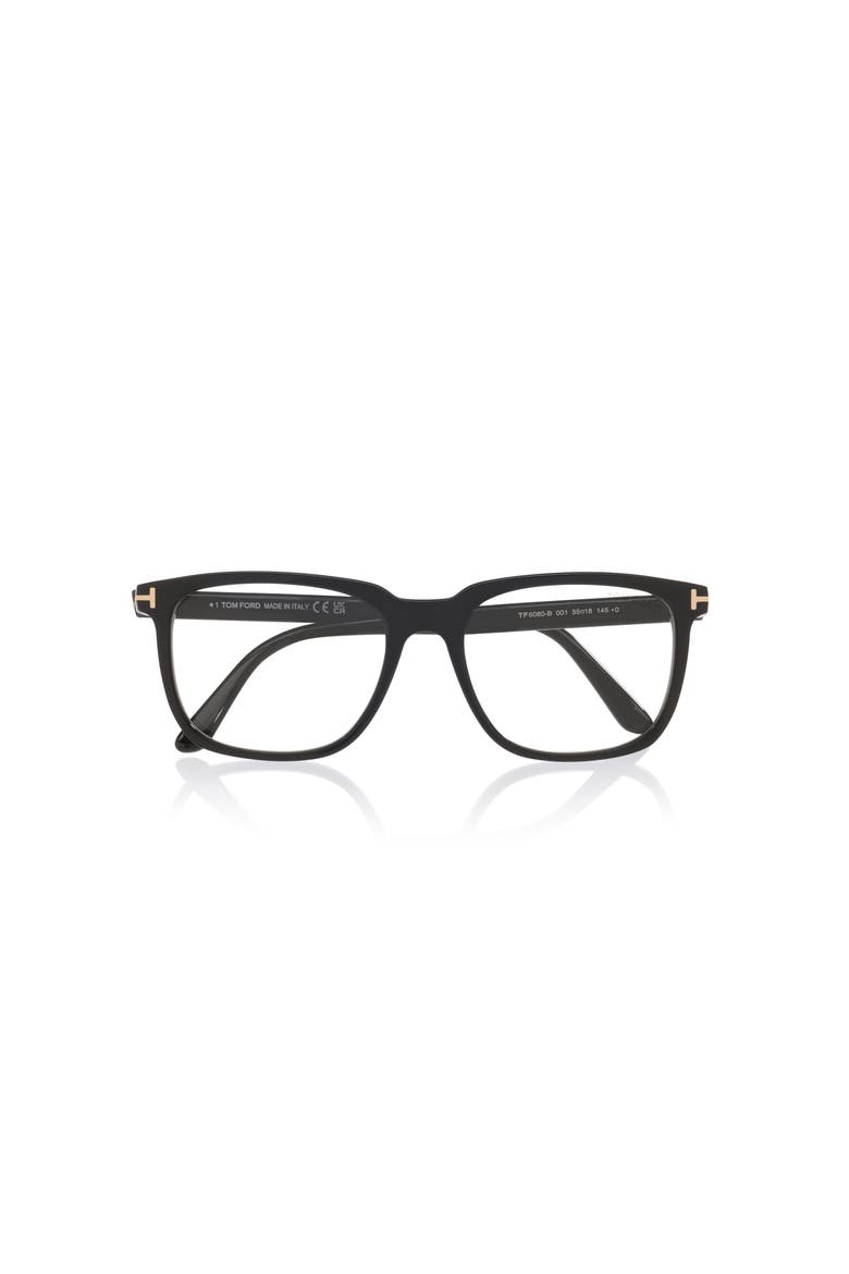 55mm Square optical glasses, Alternate, color, Black