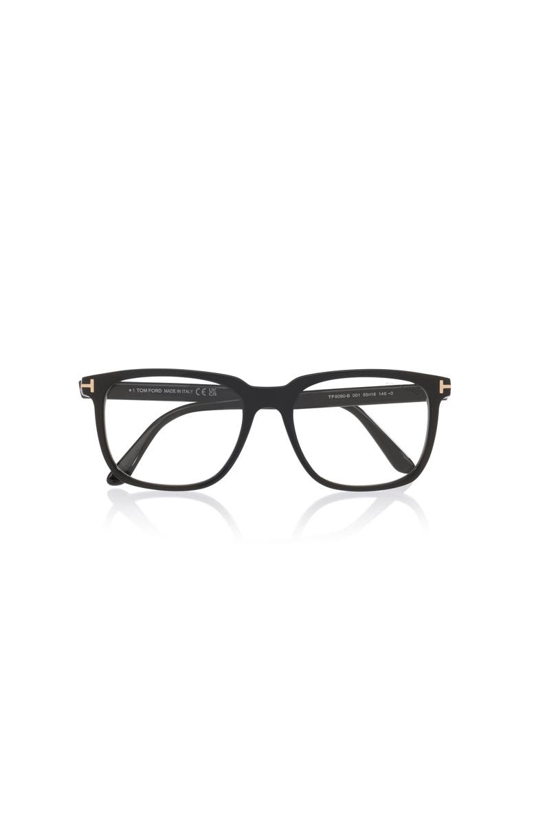 TOM FORD 55mm Square optical glasses, Alternate, color, Black