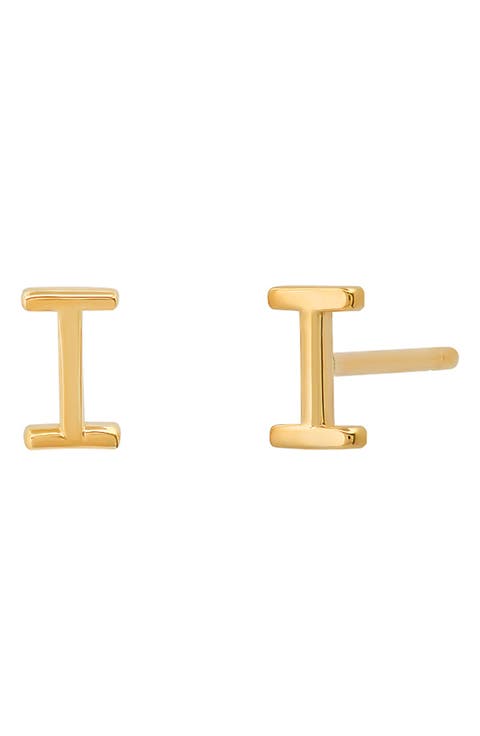 Initial Stud Earrings