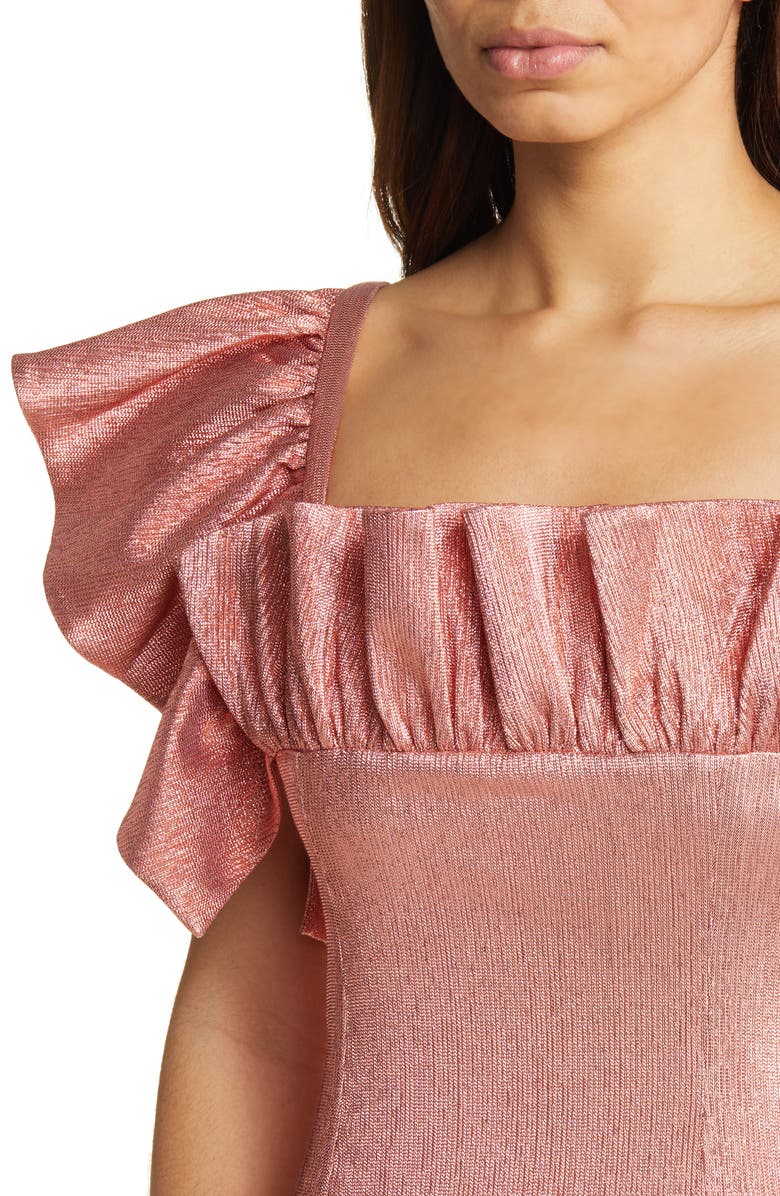 Black Halo Prince Metallic Gown, Alternate, color, 