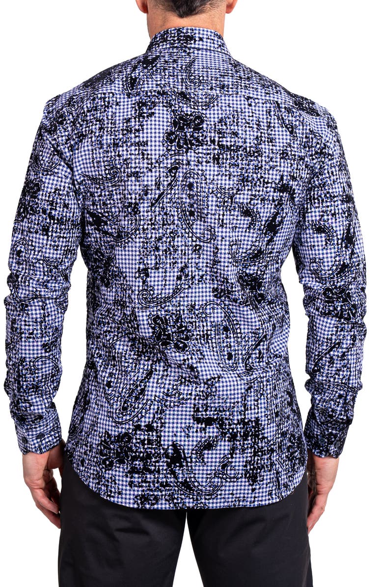 Maceoo Fibonacci Ascension Contemporary Fit Button-Up Shirt, Alternate, color, Blue