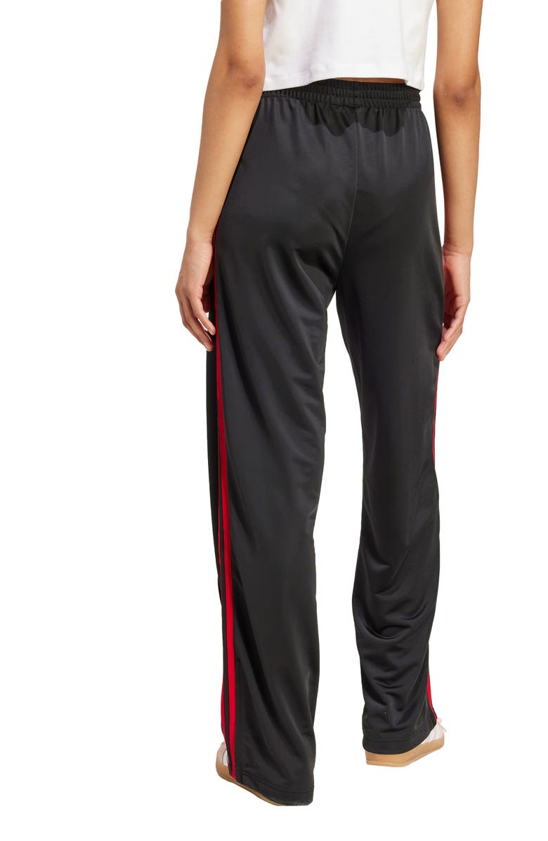adidas Firebird Recycled Polyester Track Pants, Alternate, color, Black/ Better Scarlet