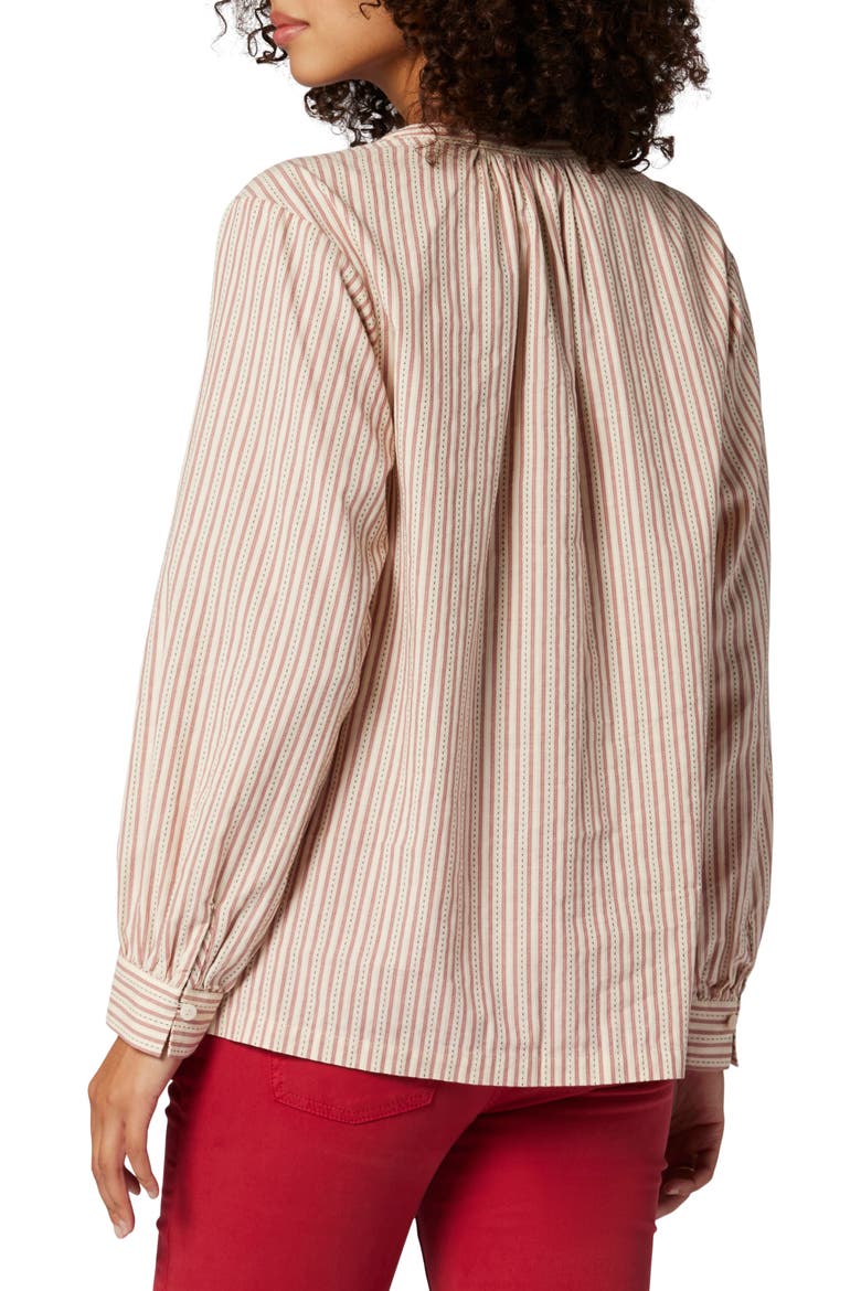 Amie Stripe Cotton Button-Up Shirt, Alternate, color, PORCELAIN MULTI