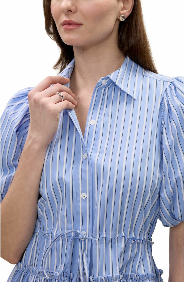 Rebecca Taylor Priya Poplin Shirt Dress, Alternate, color, Blue Stripe Combo