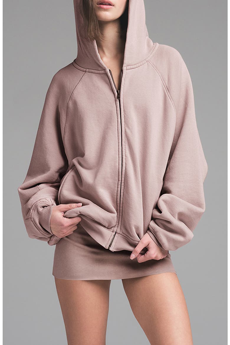 SKIMS Relaxed French Terry Zip Hoodie (Women) | Nordstrom