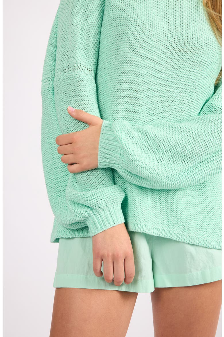 Lightweight Relaxed Fit Sweater, Alternate, color, AQUA