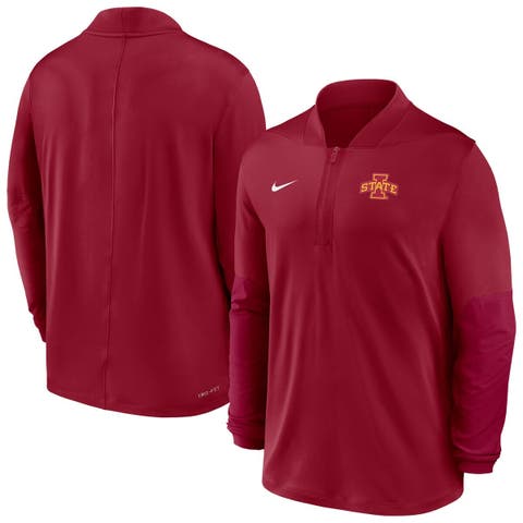 Men's Nike  Cardinal Iowa State Cyclones Dri-FIT Half-Zip Pullover